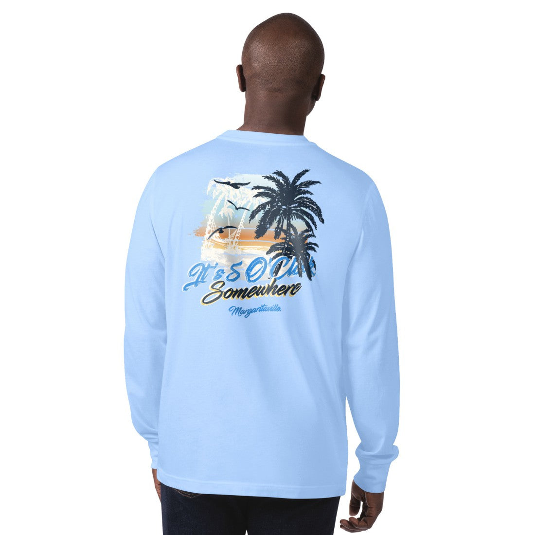 Tennessee Titans Margaritaville It's Five O'Clock Somewhere Long Sleeve T-Shirt - Light Blue - NFL