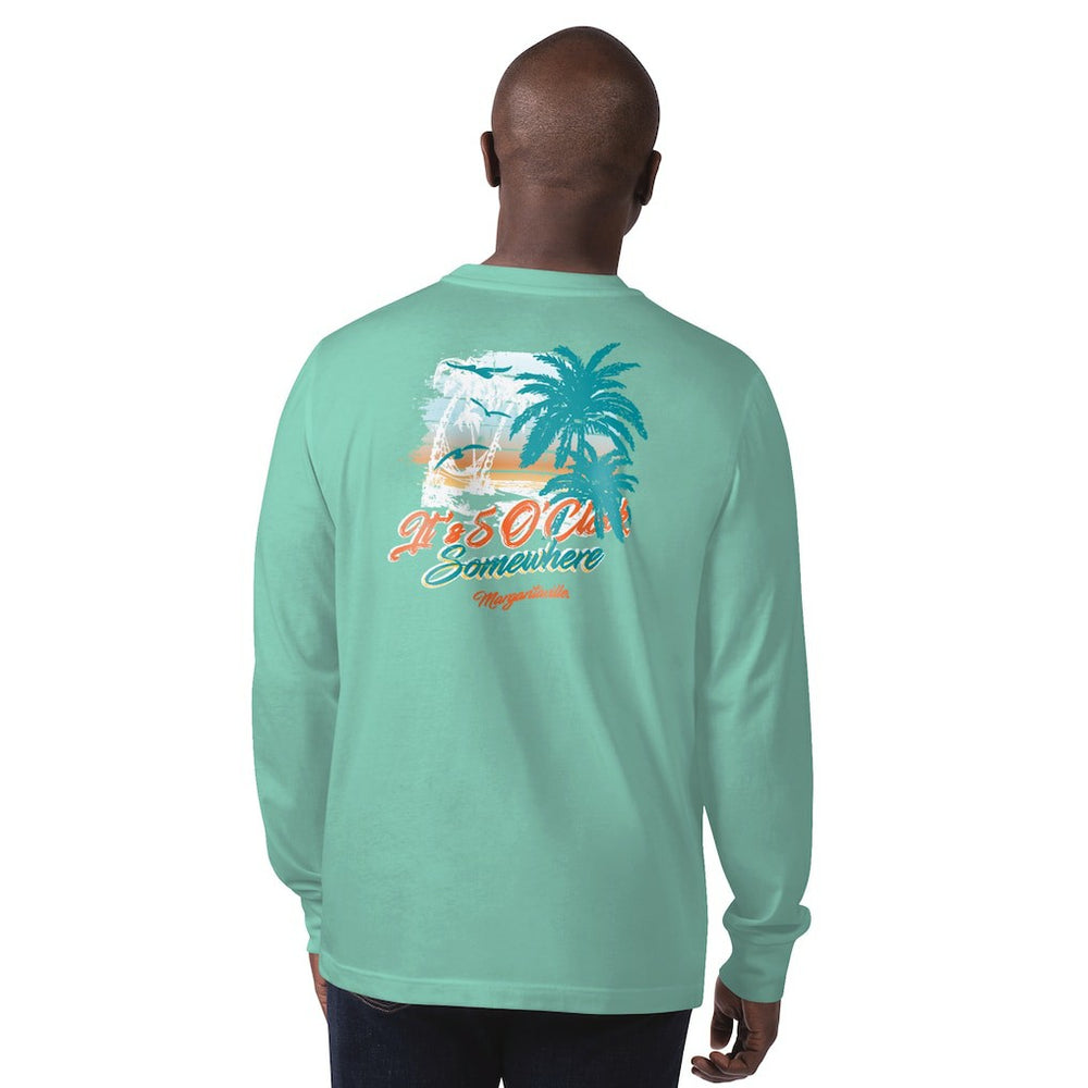 Miami Dolphins Margaritaville It's Five O'Clock Somewhere Long Sleeve T-Shirt - Mint - NFL