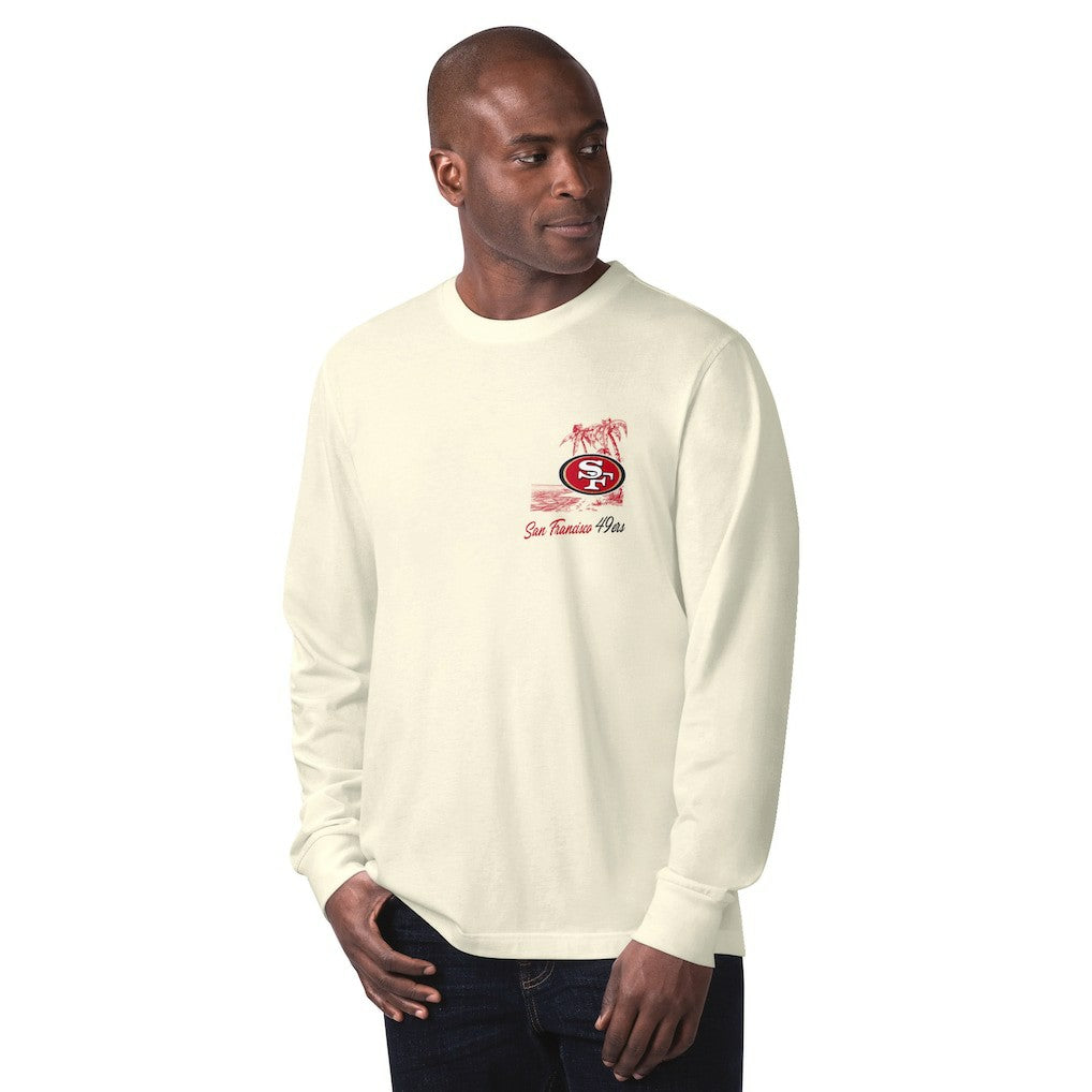 San Francisco 49ers Margaritaville It's Five O'Clock Somewhere Long Sleeve T-Shirt - Cream - NFL