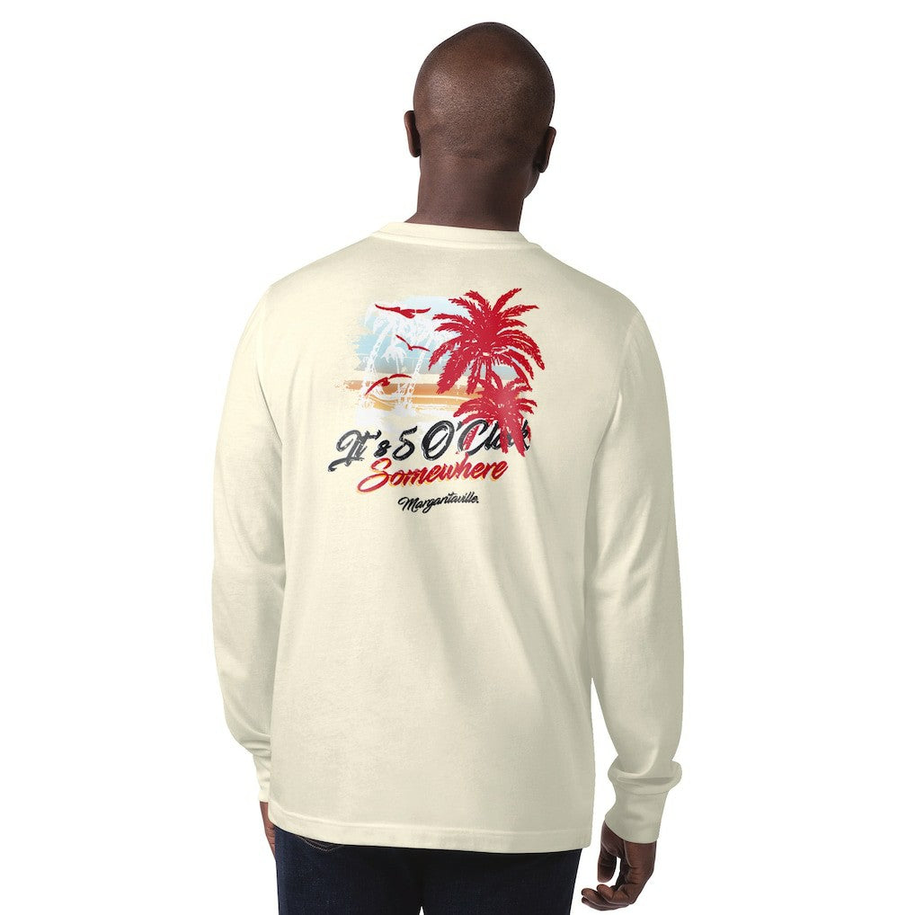 San Francisco 49ers Margaritaville It's Five O'Clock Somewhere Long Sleeve T-Shirt - Cream - NFL