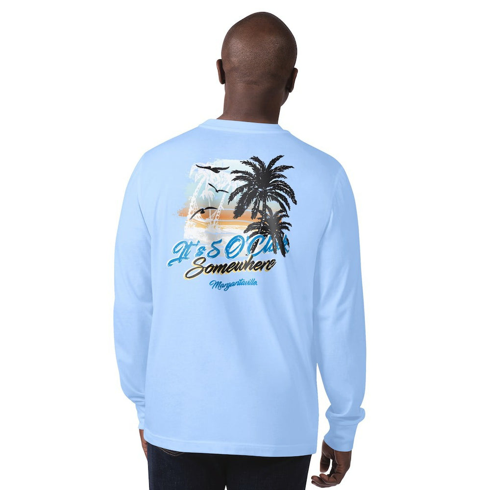 Carolina Panthers Margaritaville It's Five O'Clock Somewhere Long Sleeve T-Shirt - Light Blue - NFL