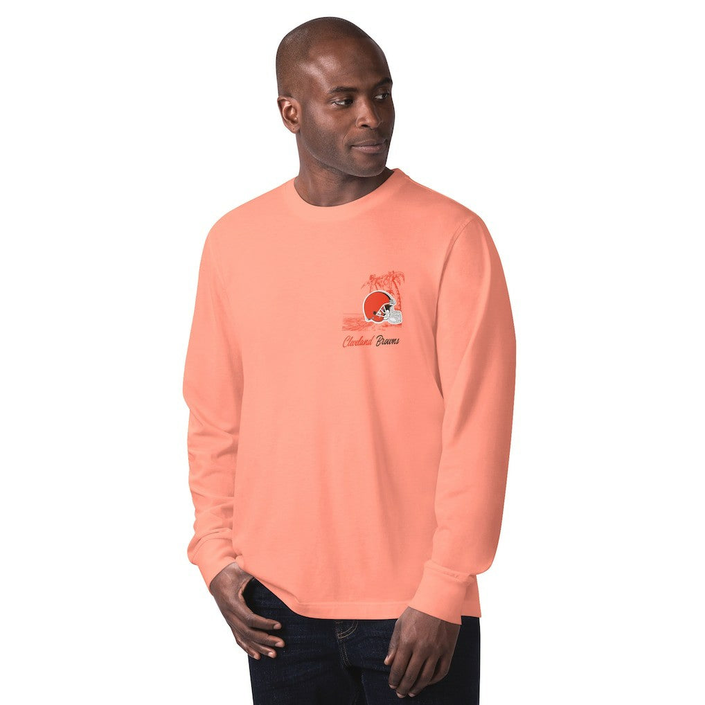 Cleveland Browns Margaritaville It's Five O'Clock Somewhere Long Sleeve T-Shirt - Orange - NFL