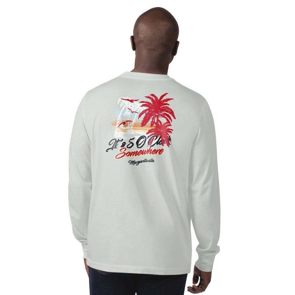 Atlanta Falcons Margaritaville It's Five O'Clock Somewhere Long Sleeve T-Shirt - Gray - NFL