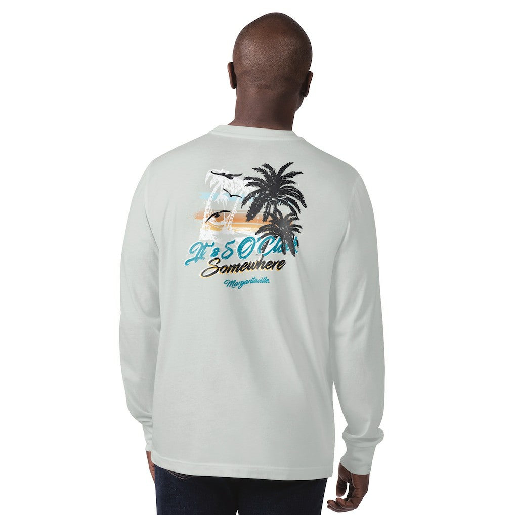 Jacksonville Jaguars Margaritaville It's Five O'Clock Somewhere Long Sleeve T-Shirt - Gray - NFL