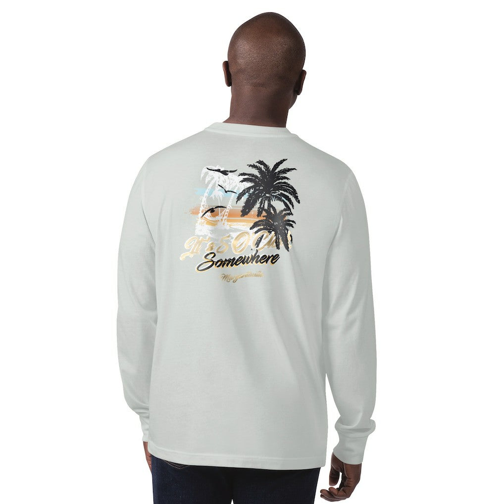 New Orleans Saints Margaritaville It's Five O'Clock Somewhere Long Sleeve T-Shirt - Gray - NFL