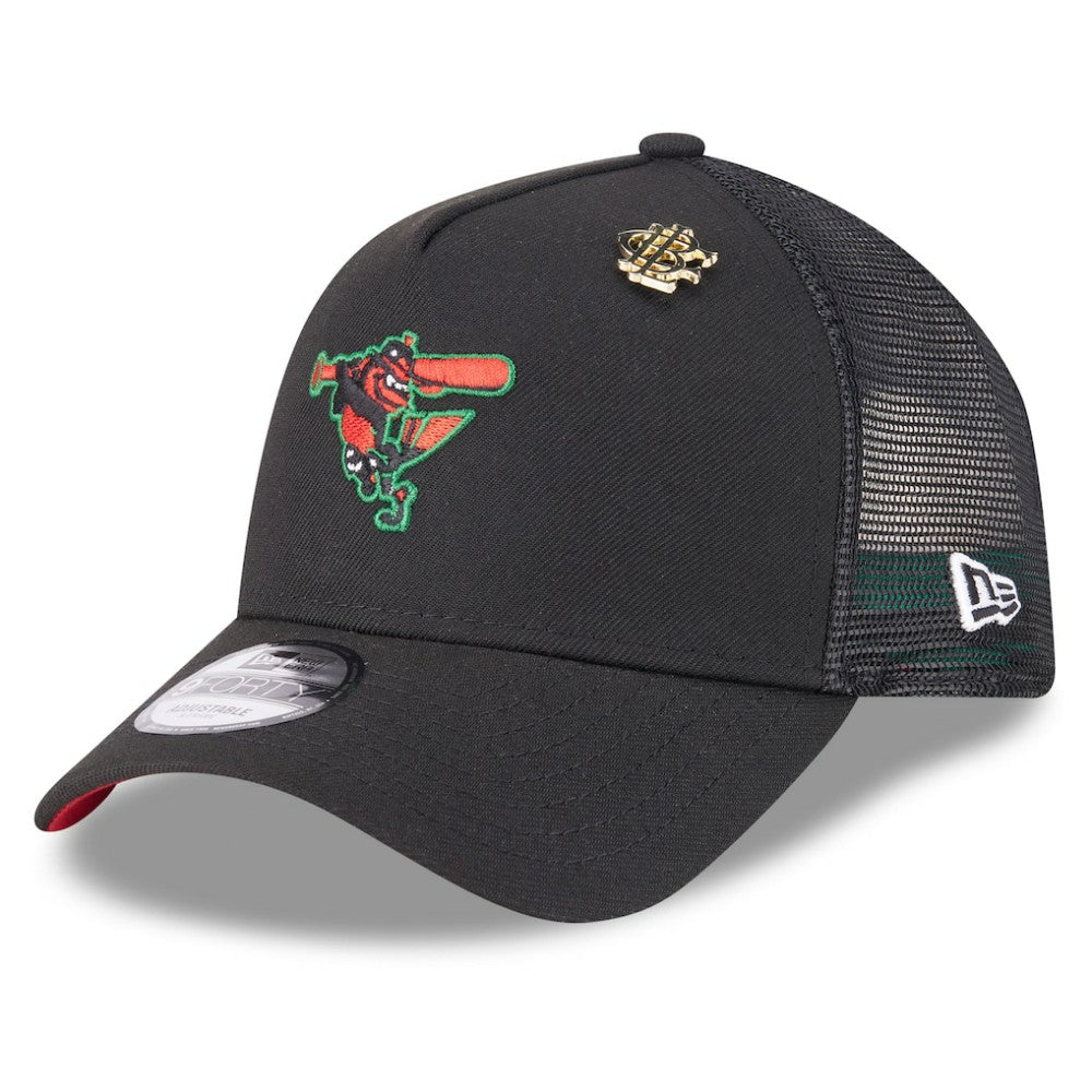Baltimore Orioles New Era 2025 Big League Chew A-Frame 9FORTY Adjustable Trucker Hat Sale