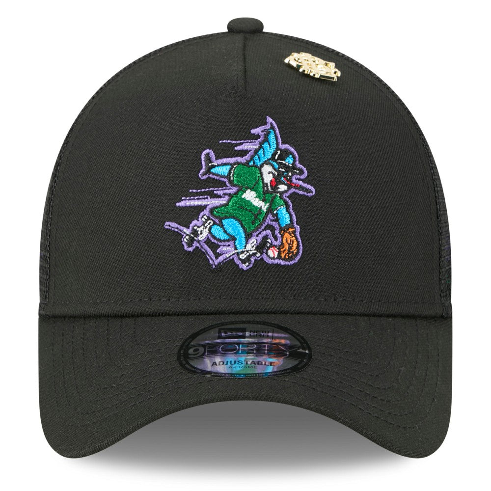 Miami Marlins New Era 2025 Big League Chew A-Frame 9FORTY Adjustable Trucker Hat Discount