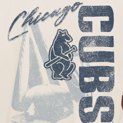 Chicago Cubs New Era Cooperstown Collection Oversized Throwback Distressed T-Shirt Outlet