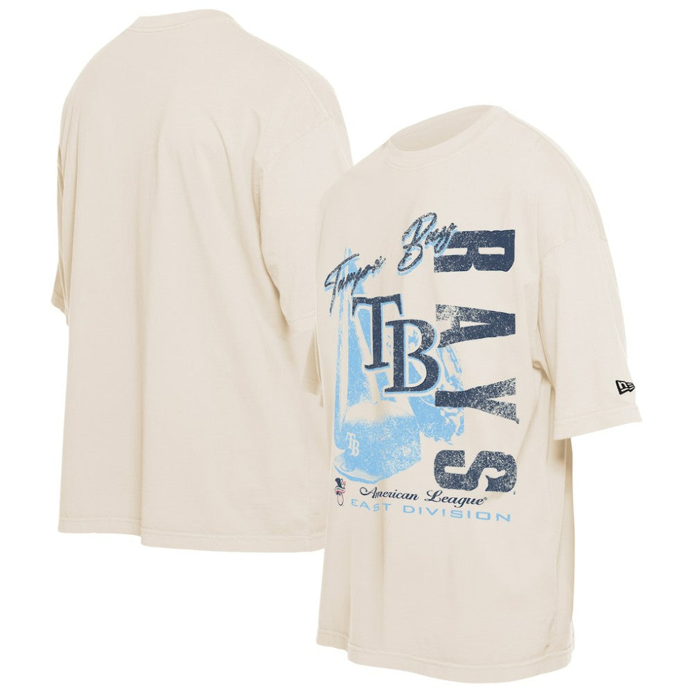 Tampa Bay Rays New Era Cooperstown Collection Oversized Throwback Distressed T-Shirt Online
