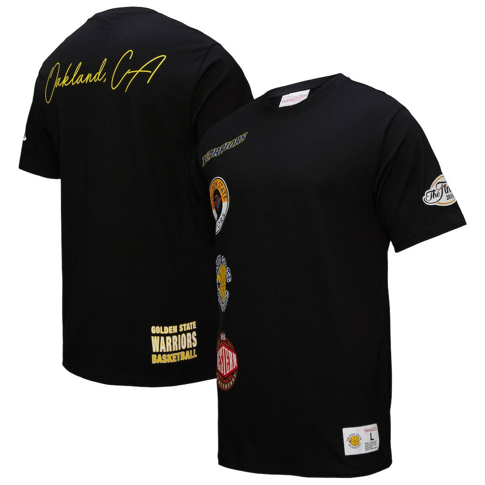 Golden State Warriors Black Out Collection Vintage Premium T-Shirt Black