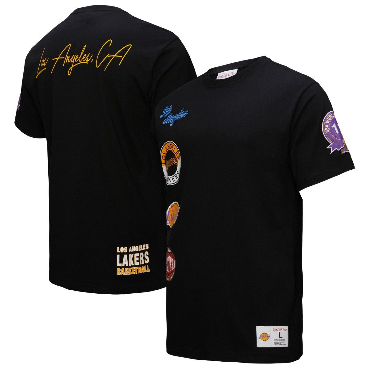 Los Angeles Lakers Black Out Collection Vintage Premium T-Shirt Black