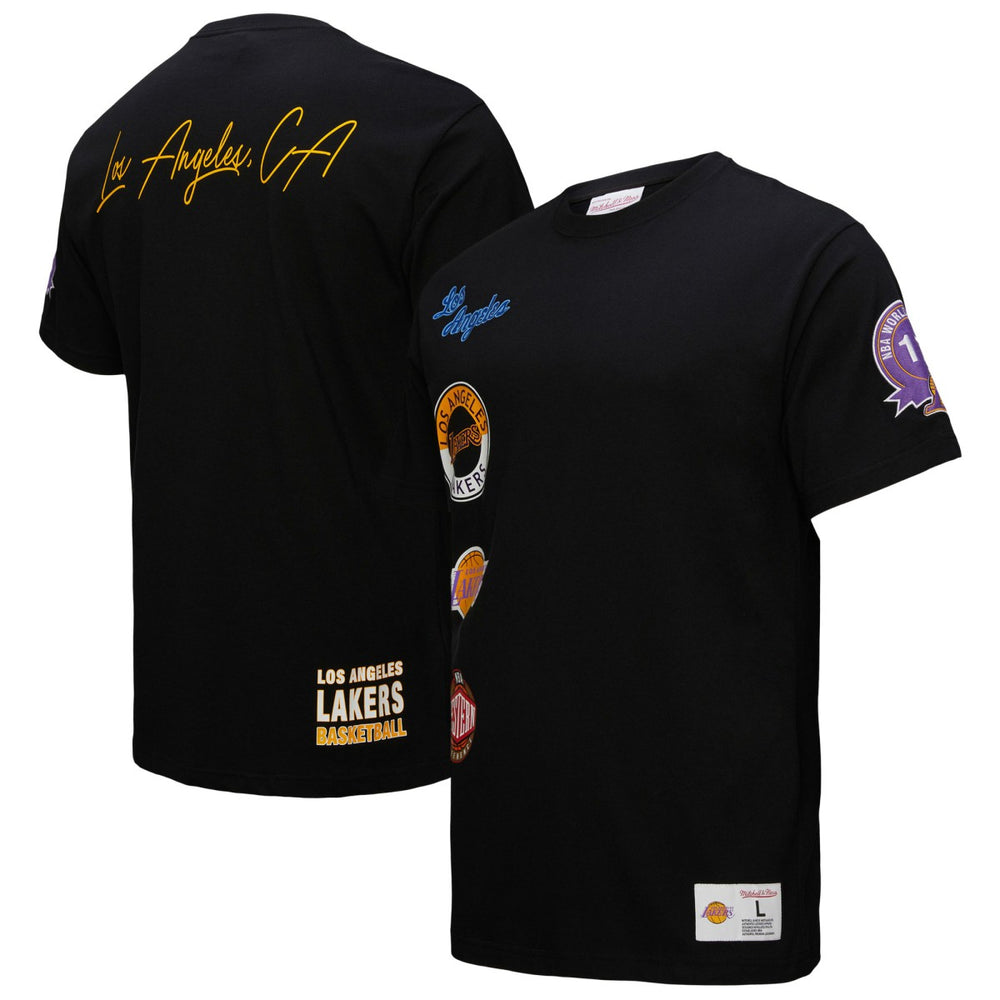 Los Angeles Lakers Black Out Collection Vintage Premium T-Shirt Black