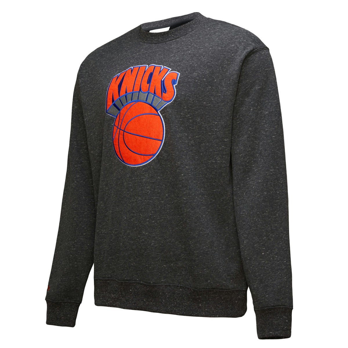 New York Knicks Hardwood Classics Blackout Collection Snow Washed Pullover Sweatshirt Black