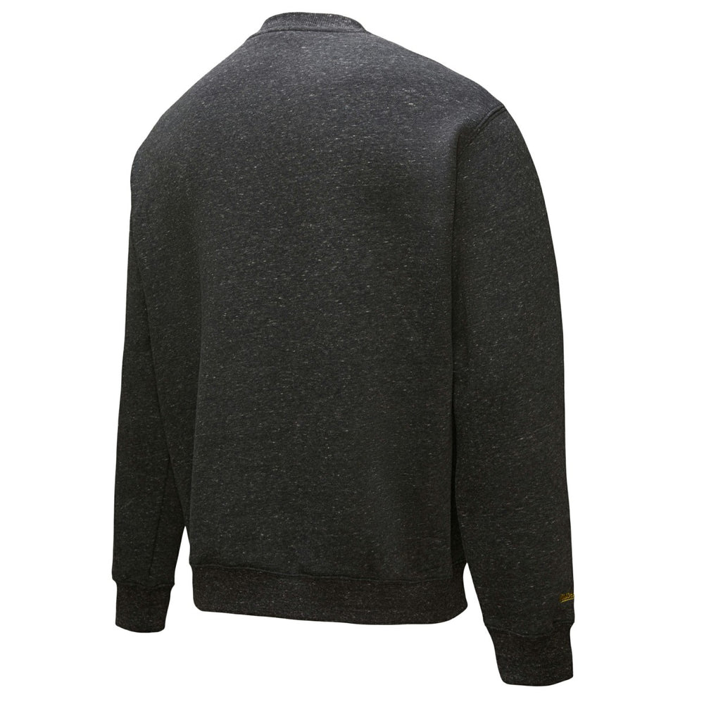 Mitchell & Ness Los Angeles Lakers Black Out Collection Snow Washed Vintage Logo Pullover Sweatshirt Black