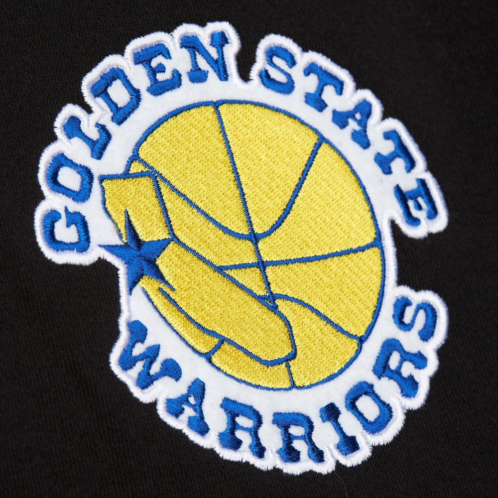 Mitchell & Ness Golden State Warriors Hardwood Classics Blackout Collection Pullover Hoodie Black
