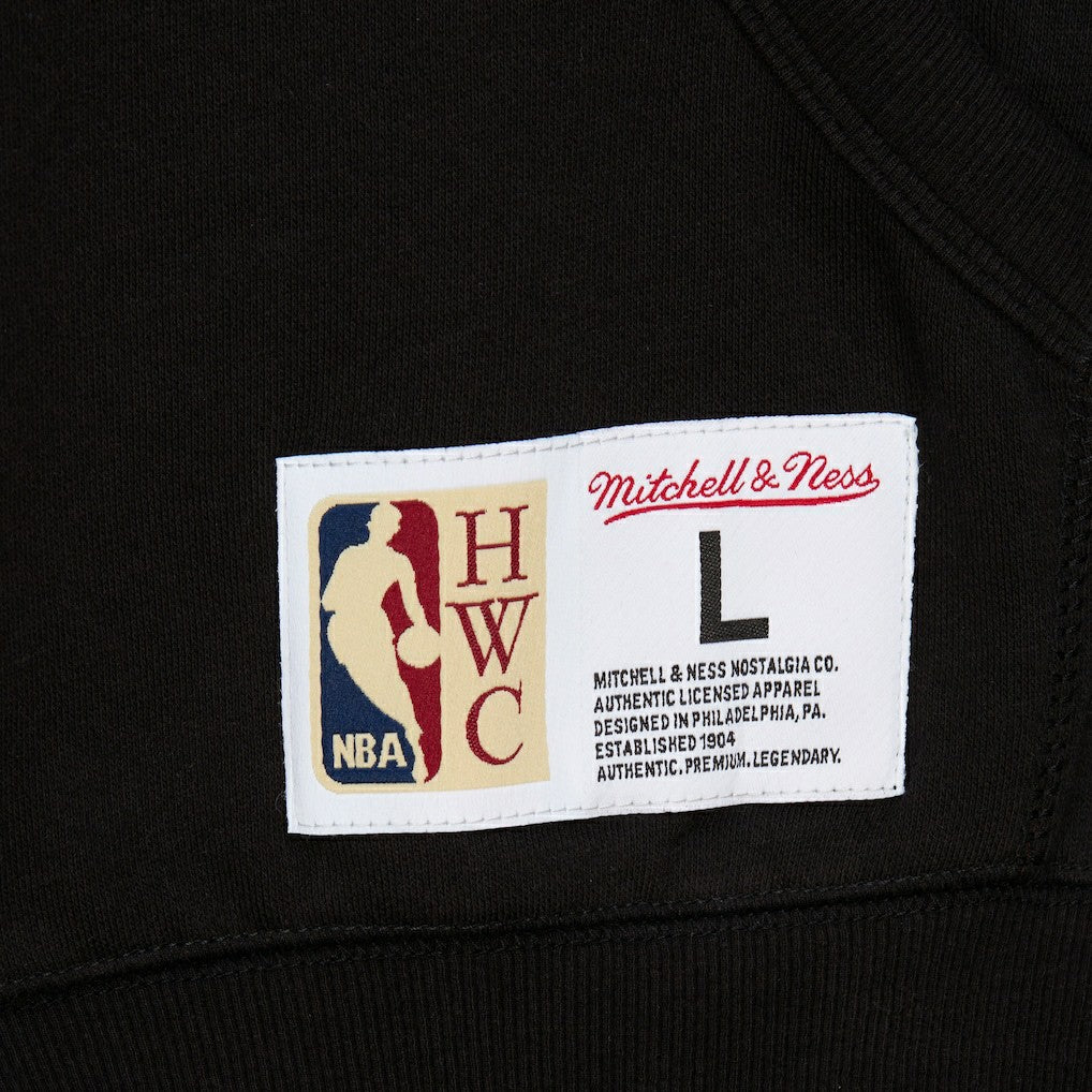 Mitchell & Ness Golden State Warriors Hardwood Classics Blackout Collection Pullover Hoodie Black