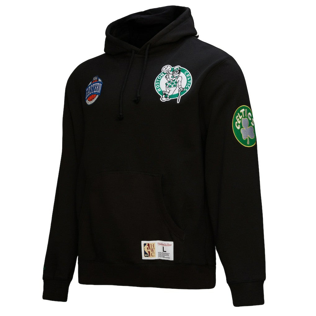 Mitchell & Ness Boston Celtics Hardwood Classics Blackout Collection Pullover Hoodie Black