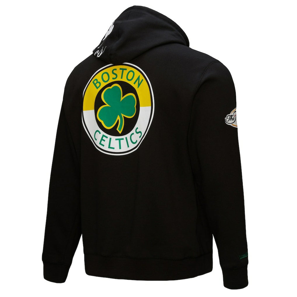 Mitchell & Ness Boston Celtics Hardwood Classics Blackout Collection Pullover Hoodie Black