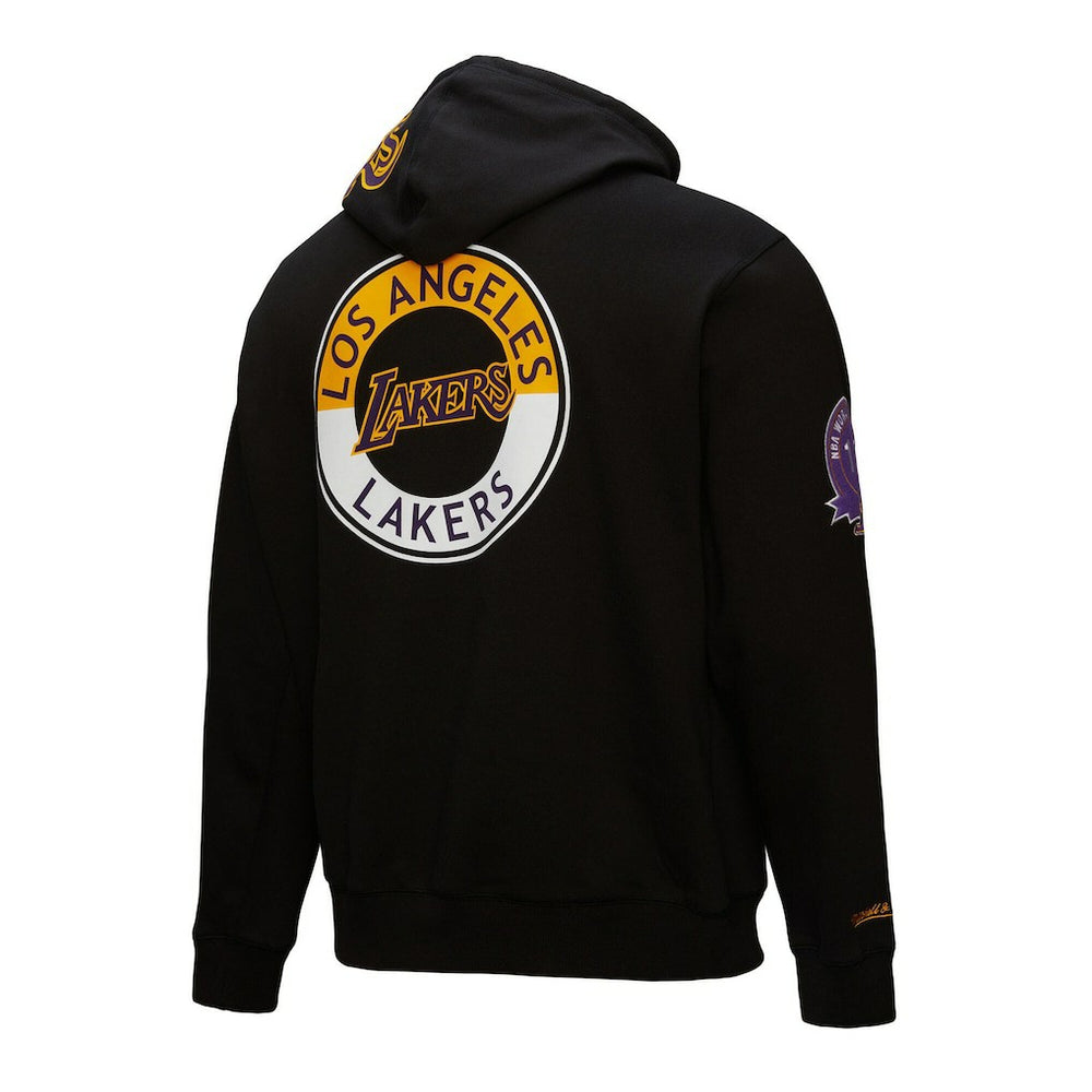 Mitchell & Ness Los Angeles Lakers Hardwood Classics Blackout Collection Pullover Hoodie Black