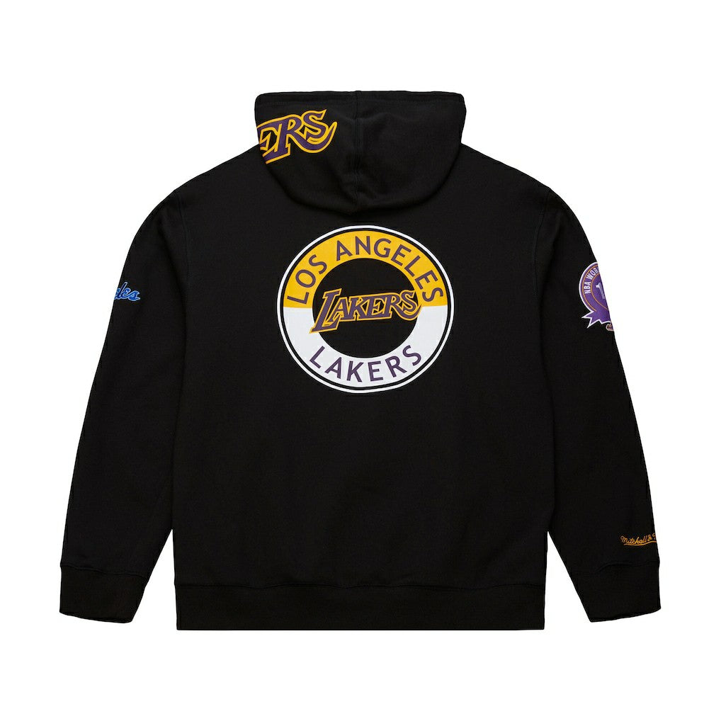 Mitchell & Ness Los Angeles Lakers Hardwood Classics Blackout Collection Pullover Hoodie Black