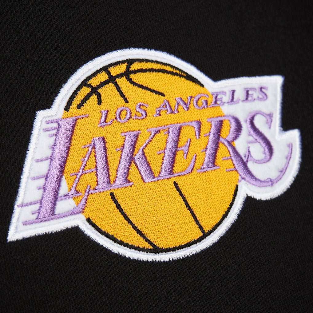 Mitchell & Ness Los Angeles Lakers Hardwood Classics Blackout Collection Pullover Hoodie Black