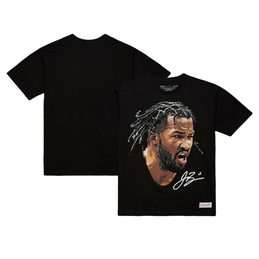 Mitchell & Ness Jalen Brunson NBA Unisex Real Big Face Player T-Shirt Black