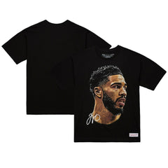 Mitchell & Ness Jayson Tatum NBA Unisex Real Big Face Player T-Shirt Black