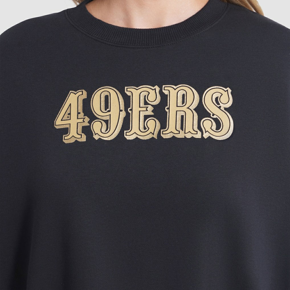 San Francisco 49ers Women's 2025 Rivalries Collection Oversized Phoenix Fleece Sweatshirt - Black - Nike