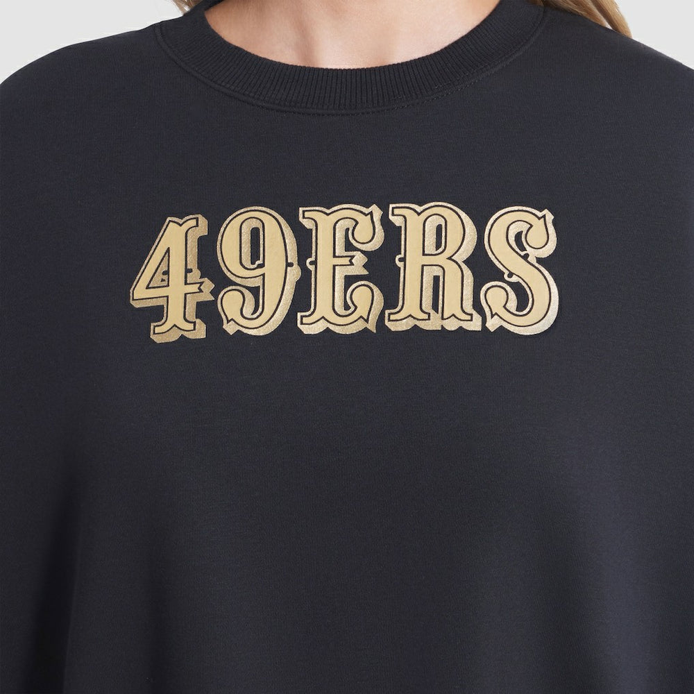 San Francisco 49ers Women's 2025 Rivalries Collection Oversized Phoenix Fleece Sweatshirt - Black - Nike
