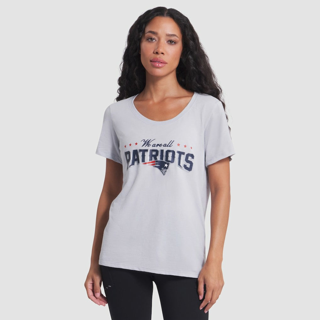 New England Patriots Women's 2025 Rivalries Collection Slub Dri-FIT T-Shirt - Silver - Nike