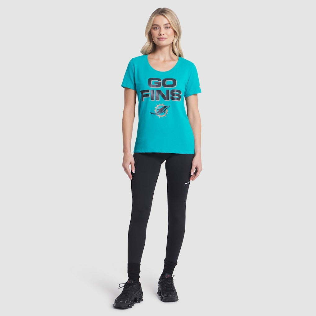 Miami Dolphins Women's 2025 Rivalries Collection Slub Dri-FIT T-Shirt - Turbo Green - Nike