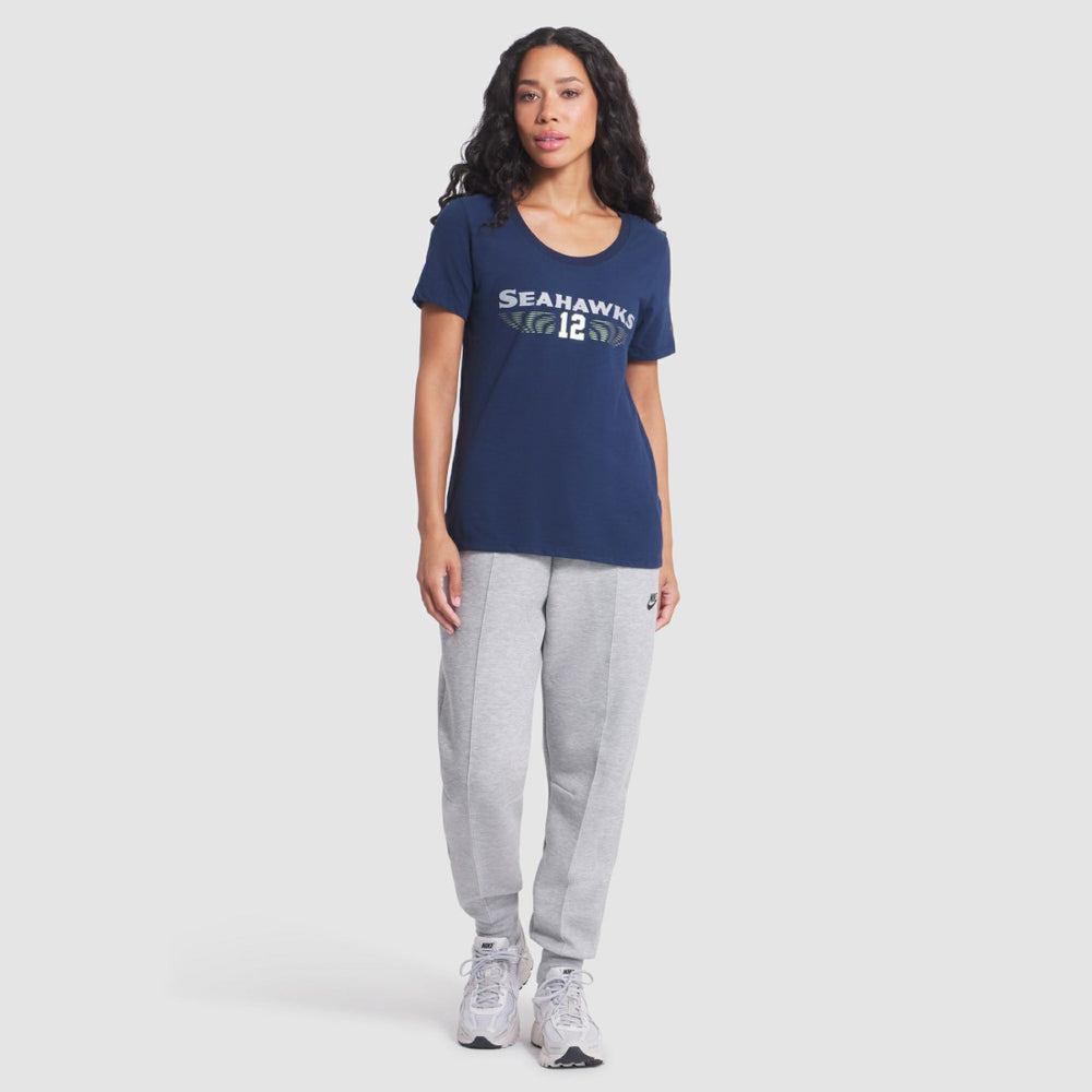 Seattle Seahawks Women's 2025 Rivalries Collection Slub Dri-FIT T-Shirt - College Navy - Nike