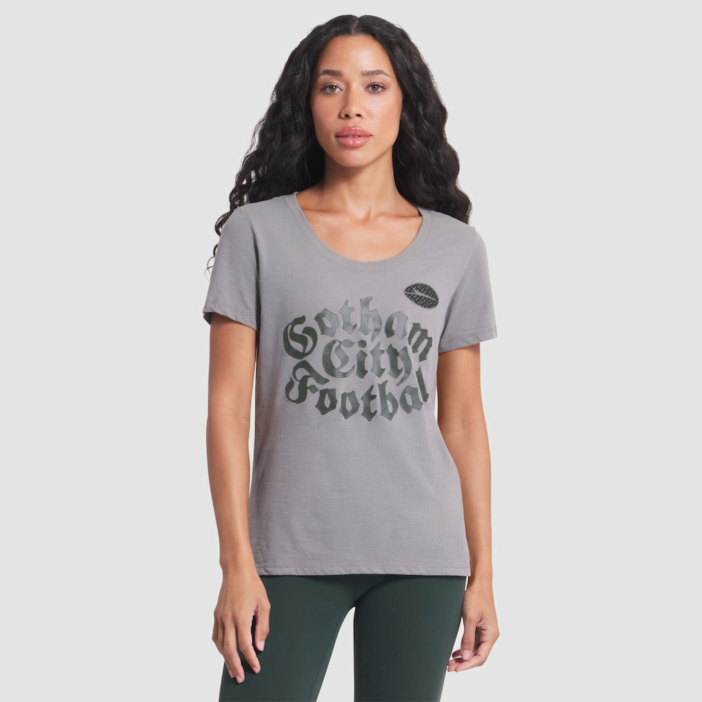 New York Jets Women's 2025 Rivalries Collection Slub Dri-FIT T-Shirt - Iron Ore - Nike
