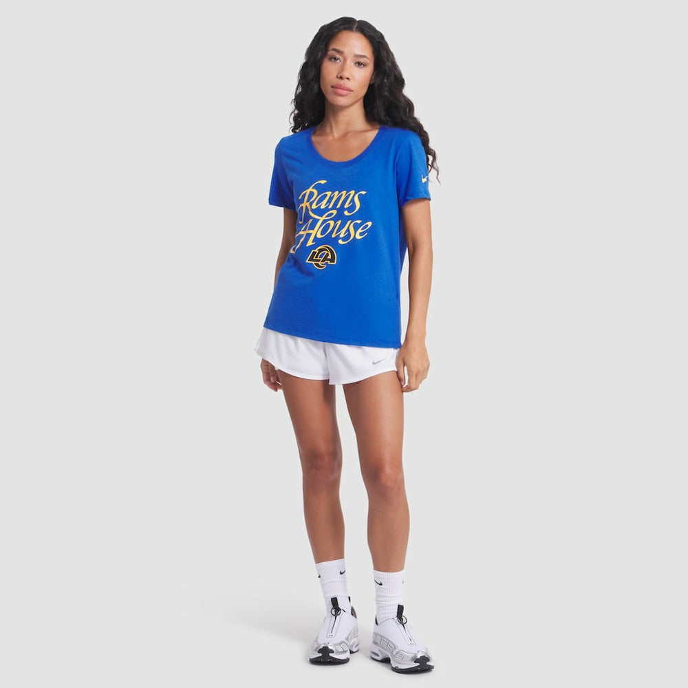 Los Angeles Rams Women's 2025 Rivalries Collection Slub Dri-FIT T-Shirt - Royal - Nike