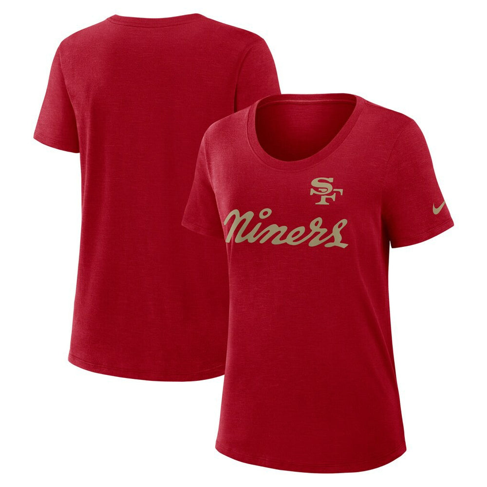 San Francisco 49ers Women's 2025 Rivalries Collection Slub Dri-FIT T-Shirt - Scarlet - Nike