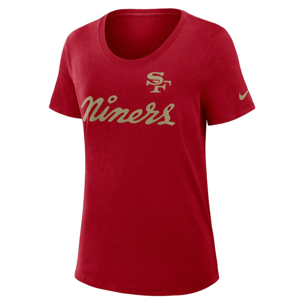 San Francisco 49ers Women's 2025 Rivalries Collection Slub Dri-FIT T-Shirt - Scarlet - Nike