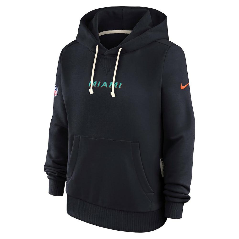 Miami Dolphins Women's 2025 Rivalries Collection Standard Issue Sideline Dri-FIT Hoodie - Pitch Blue - Nike