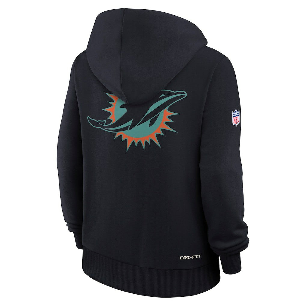 Miami Dolphins Women's 2025 Rivalries Collection Standard Issue Sideline Dri-FIT Hoodie - Pitch Blue - Nike