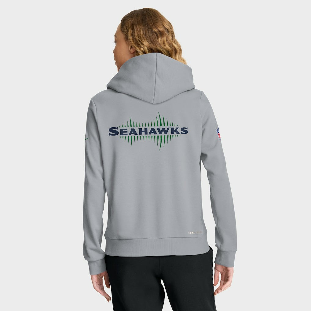 Seattle Seahawks Women's 2025 Rivalries Collection Standard Issue Sideline Dri-FIT Hoodie - Wolf Gray - Nike