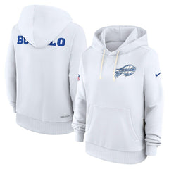 Buffalo Bills Women's 2025 Rivalries Collection Standard Issue Sideline Dri-FIT Hoodie - White - Nike