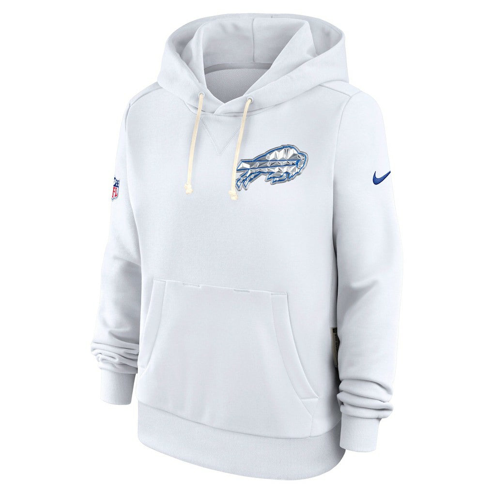 Buffalo Bills Women's 2025 Rivalries Collection Standard Issue Sideline Dri-FIT Hoodie - White - Nike
