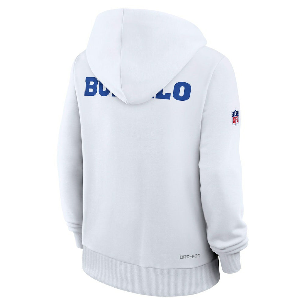 Buffalo Bills Women's 2025 Rivalries Collection Standard Issue Sideline Dri-FIT Hoodie - White - Nike