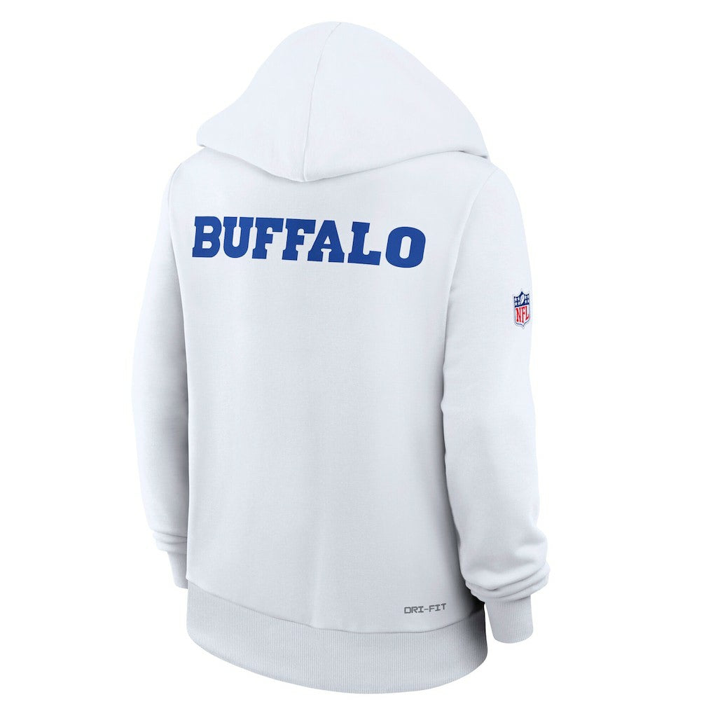 Buffalo Bills Women's 2025 Rivalries Collection Standard Issue Sideline Dri-FIT Hoodie - White - Nike