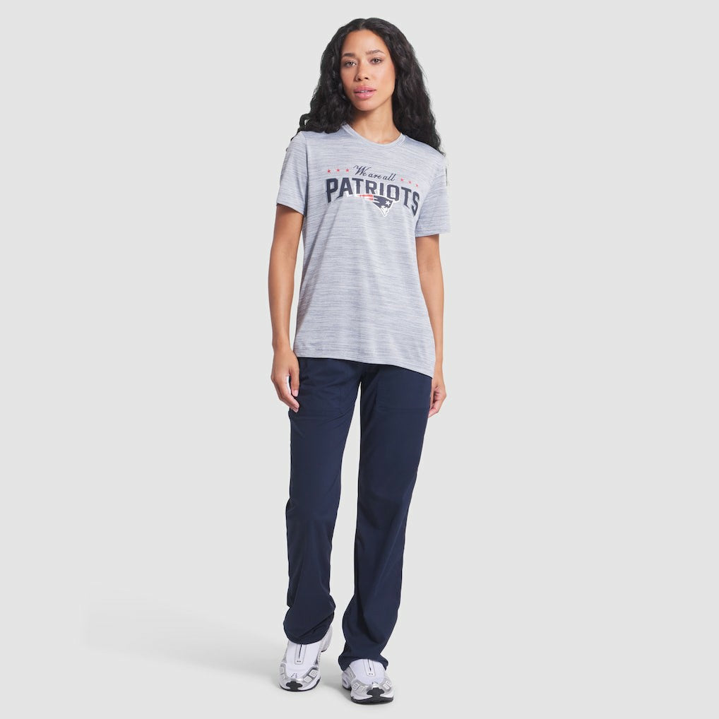 New England Patriots Women's 2025 Rivalries Collection Sideline Velocity Dri-FIT T-Shirt - Silver - Nike