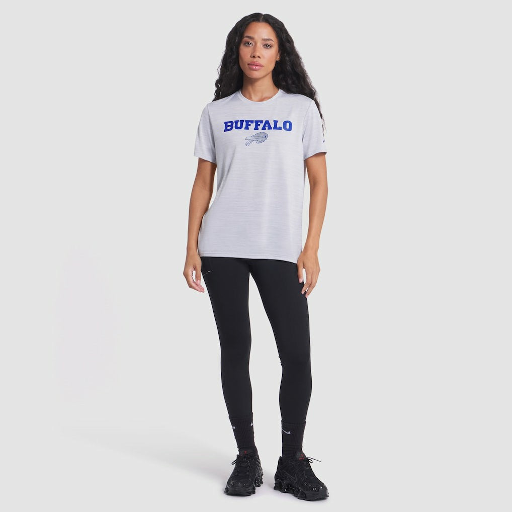 Buffalo Bills Women's 2025 Rivalries Collection Sideline Velocity Dri-FIT T-Shirt - White - Nike