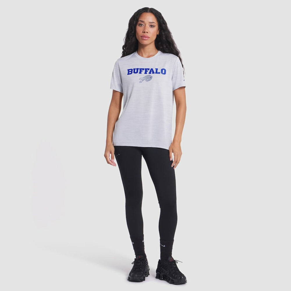 Buffalo Bills Women's 2025 Rivalries Collection Sideline Velocity Dri-FIT T-Shirt - White - Nike