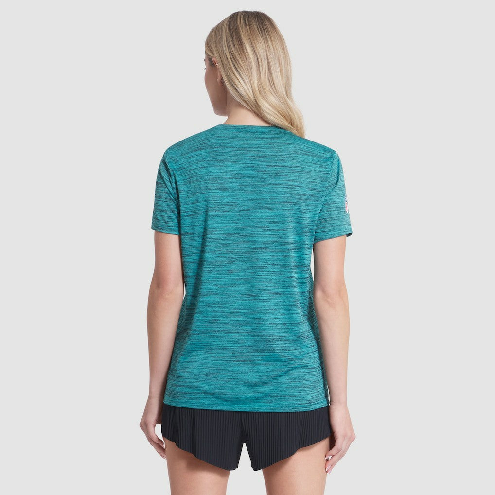 Miami Dolphins Women's 2025 Rivalries Collection Sideline Velocity Dri-FIT T-Shirt - Turbo Green - Nike