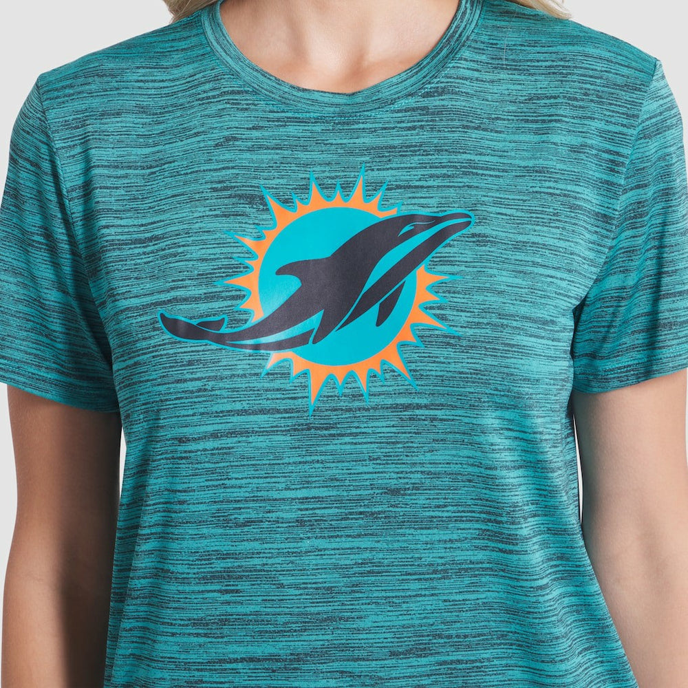 Miami Dolphins Women's 2025 Rivalries Collection Sideline Velocity Dri-FIT T-Shirt - Turbo Green - Nike