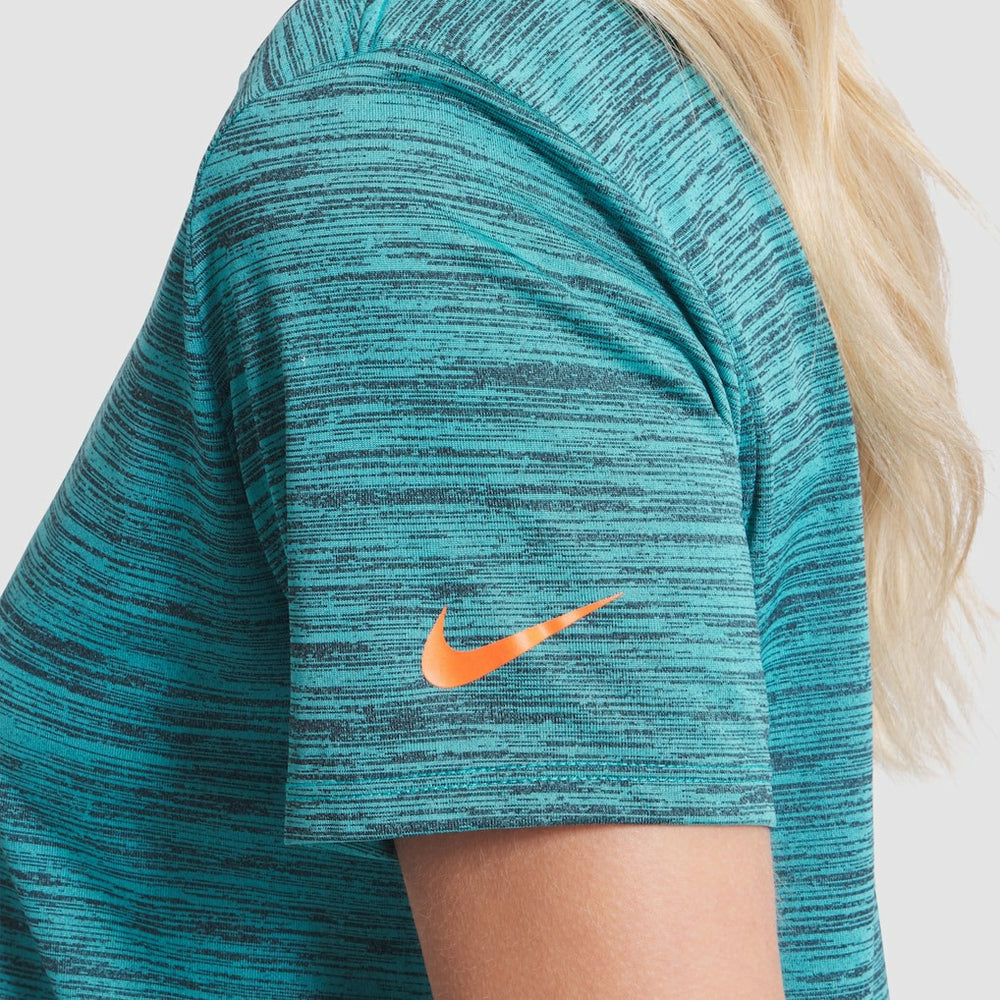 Miami Dolphins Women's 2025 Rivalries Collection Sideline Velocity Dri-FIT T-Shirt - Turbo Green - Nike