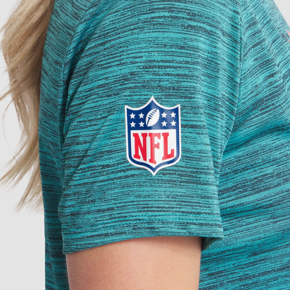 Miami Dolphins Women's 2025 Rivalries Collection Sideline Velocity Dri-FIT T-Shirt - Turbo Green - Nike